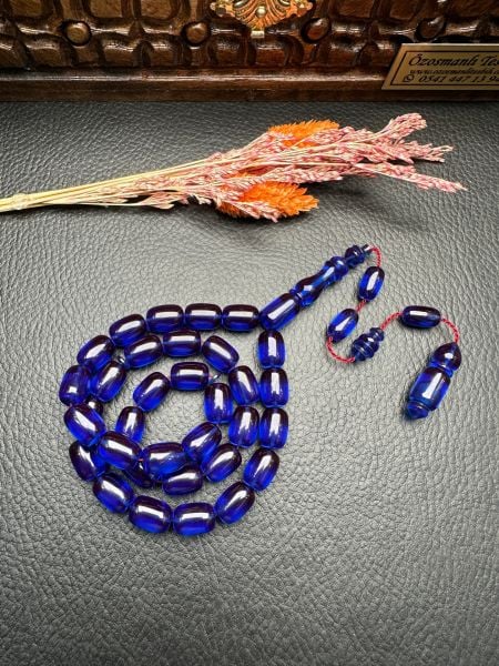 Kapsül Model Parlement Mavi Ateş Kehribar Tesbih