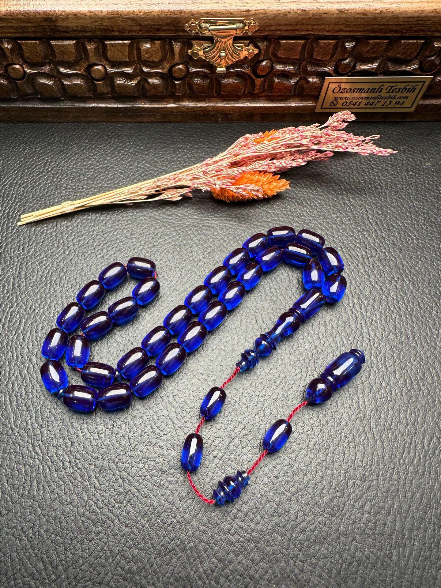 Kapsül Model Parlement Mavi Ateş Kehribar Tesbih