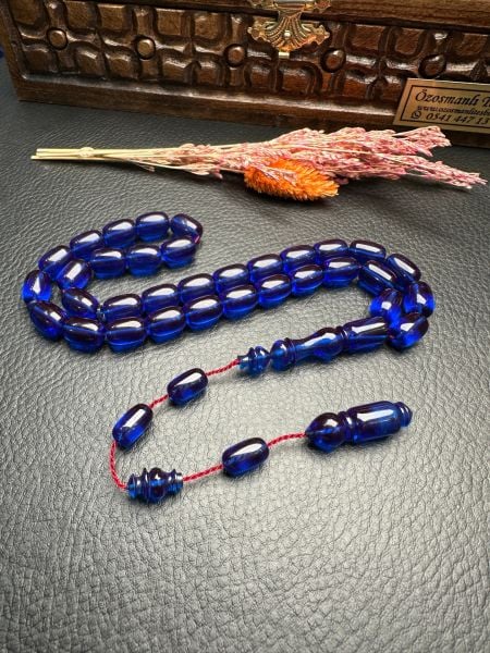 Kapsül Model Parlement Mavi Ateş Kehribar Tesbih