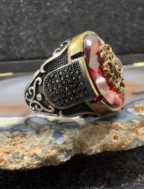 Özel Tasarım 925 Ayar Gümüş Erkek Yüzük