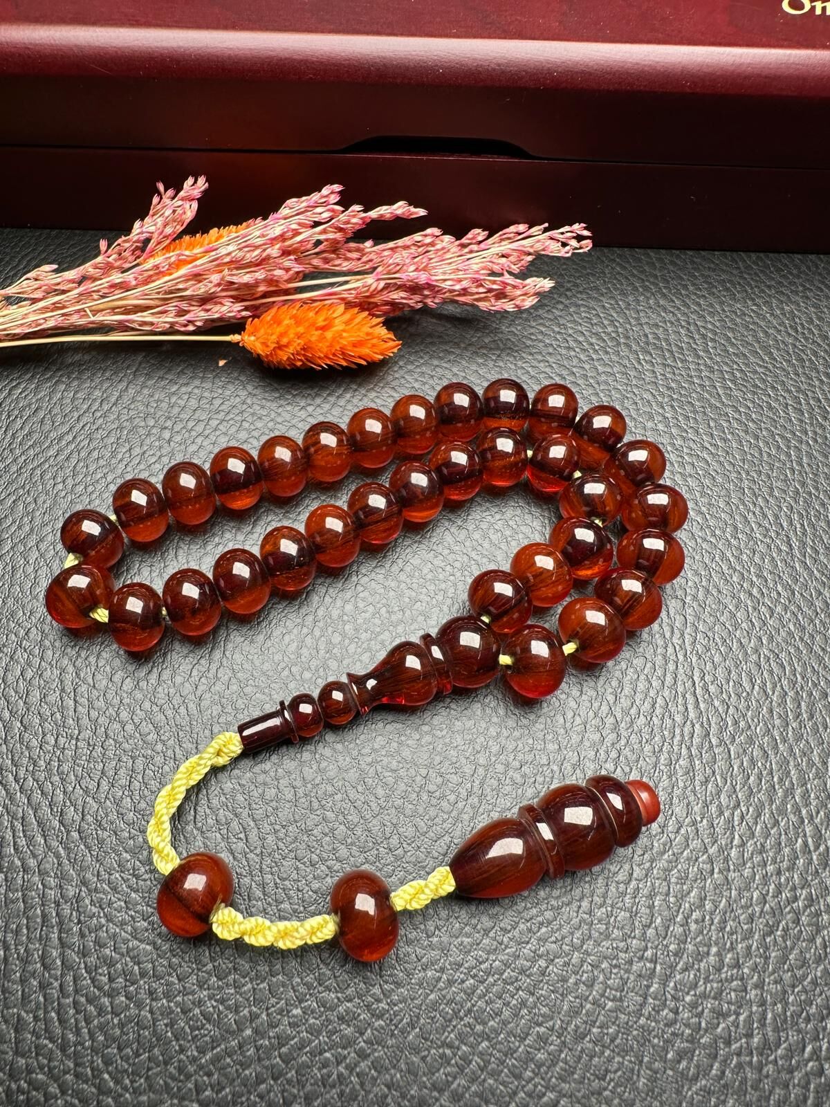 Sistemli Ateş Kehribar Tesbih