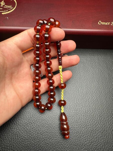 Sistemli Ateş Kehribar Tesbih