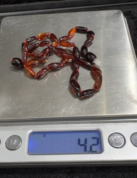 Damla Kehribar Bebek Kolye Ve Bileklik Set