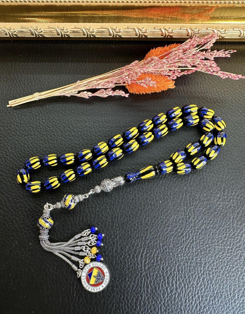 Yakup Kara Fenerbahçe Taraftar Tesbihi Çubuk Sıkma Kehribar