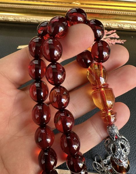 Yumurta Model Osmanlı Benzetme Ateş Kehribar Tesbih