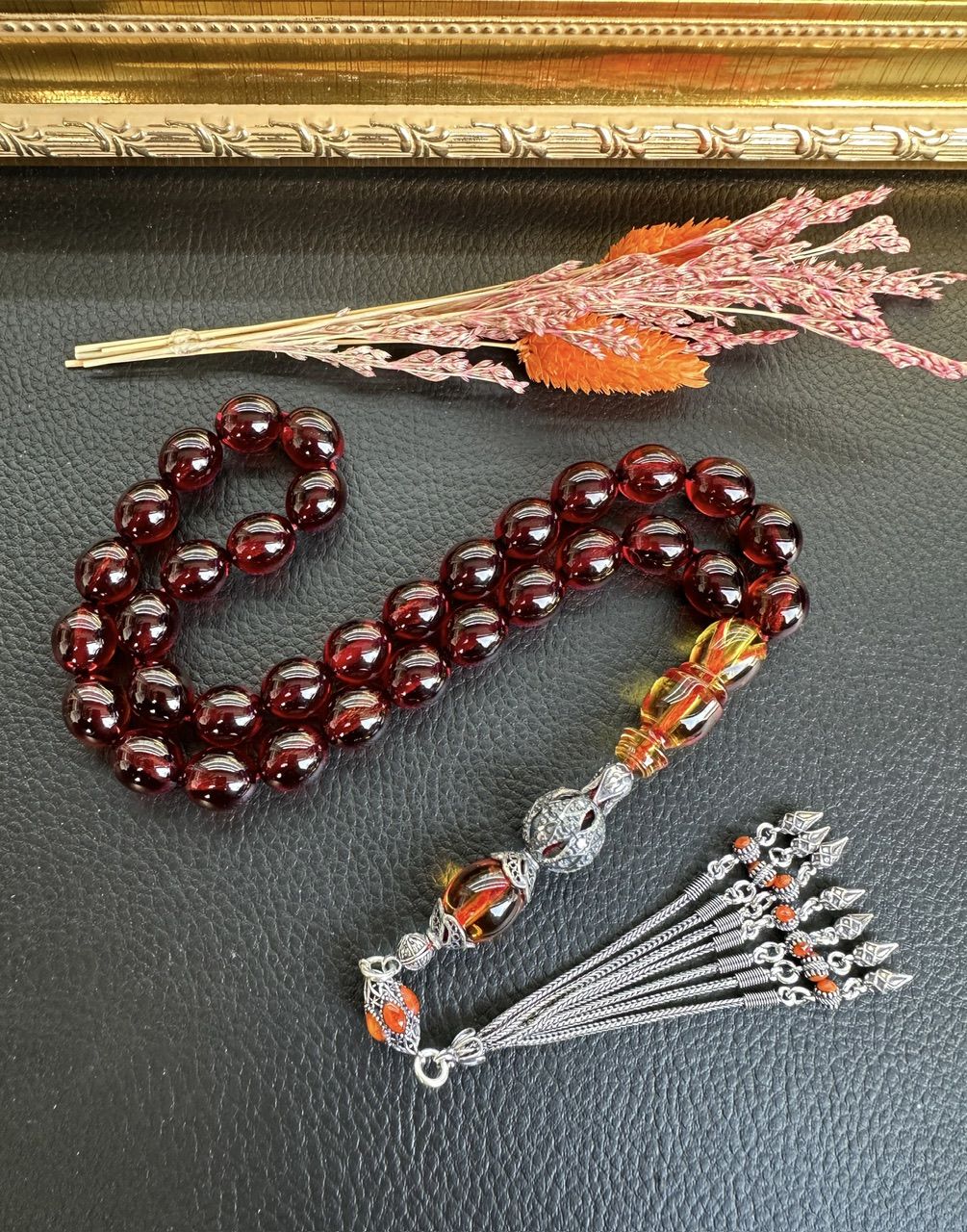 Yumurta Model Osmanlı Benzetme Ateş Kehribar Tesbih