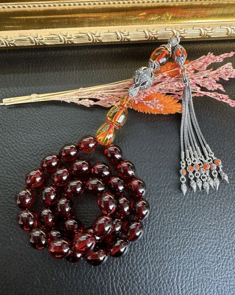 Yumurta Model Osmanlı Benzetme Ateş Kehribar Tesbih