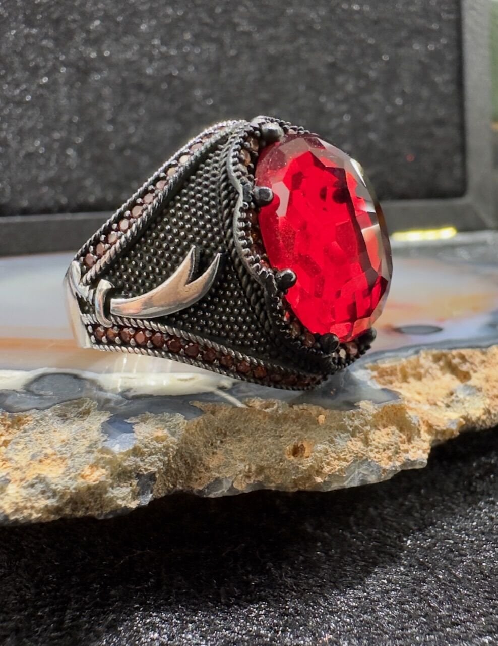 Özel Tasarım 925 Ayar Gümüş Erkek Yüzük