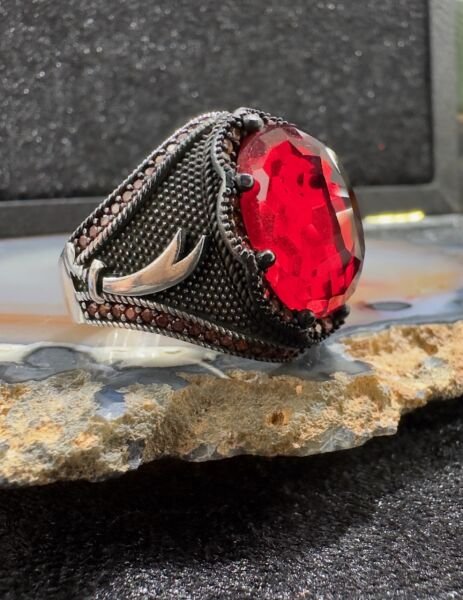 Özel Tasarım 925 Ayar Gümüş Erkek Yüzük