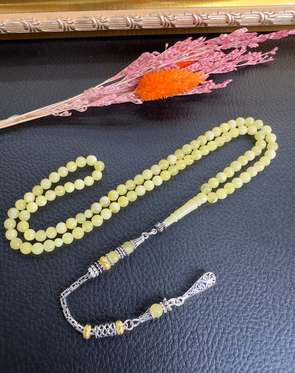 Küre Model 99'luk Zenne Damla Kehribar Tesbih