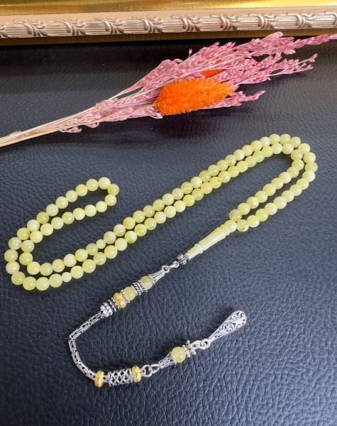 Küre Model 99'luk Zenne Damla Kehribar Tesbih