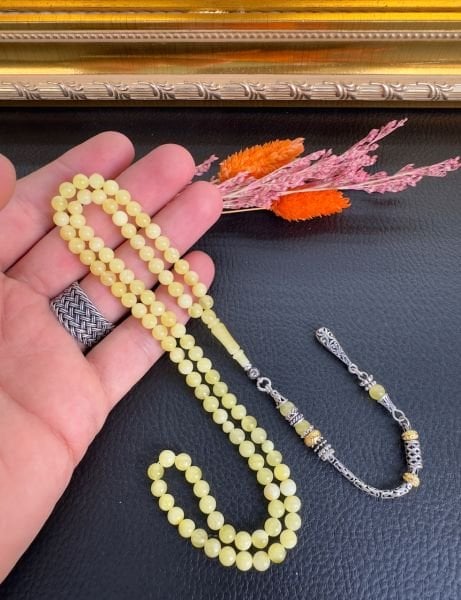 Küre Model 99'luk Zenne Damla Kehribar Tesbih