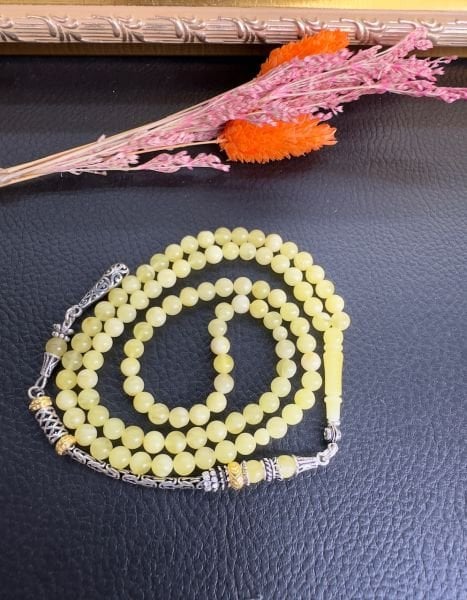 Küre Model 99'luk Zenne Damla Kehribar Tesbih