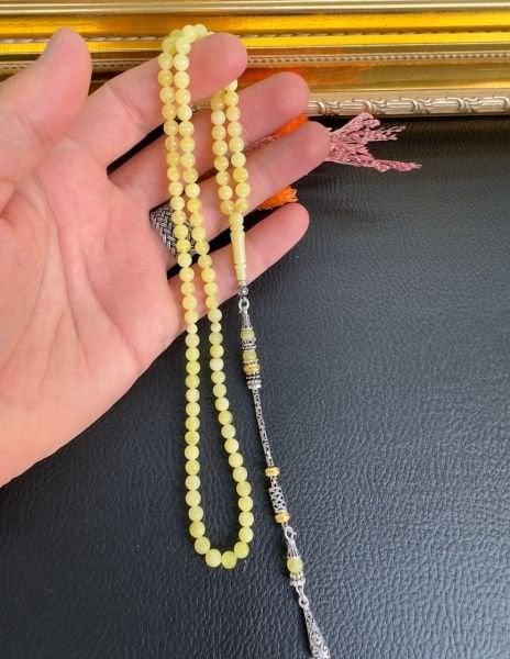 Küre Model 99'luk Zenne Damla Kehribar Tesbih