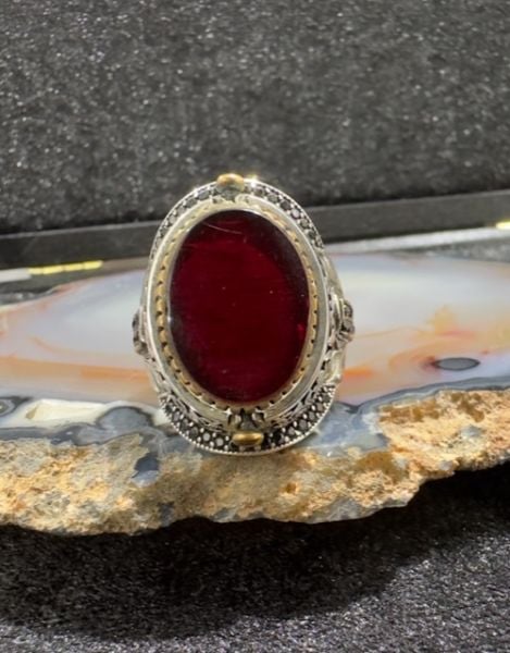 Özel Tasarım Çift Taraflı 925 Ayar Gümüş Erkek Yüzük