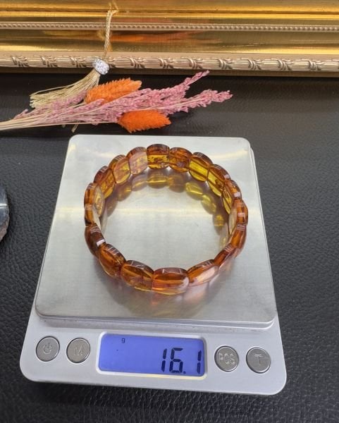 Rolex Model Kehribar Yetişkin Bileklik