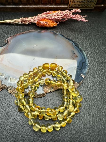 Damla Kehribar Yetişkin Kolye