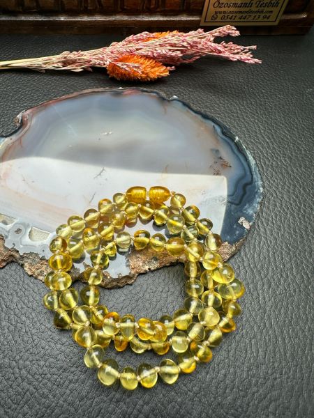 Damla Kehribar Yetişkin Kolye