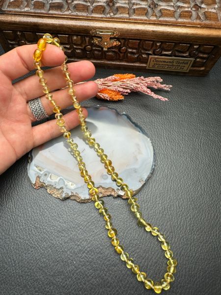 Damla Kehribar Yetişkin Kolye