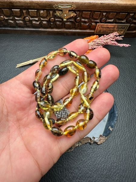 Damla Kehribar Yetişkin Kolye