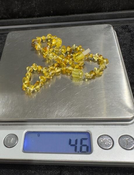 Damla Kehribar Bebek Kolye