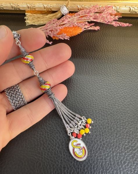 Saçaklı Model Galatasaray Taraftar Gümüş Püskül