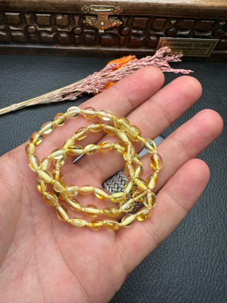 Damla Kehribar Yetişkin Kolye