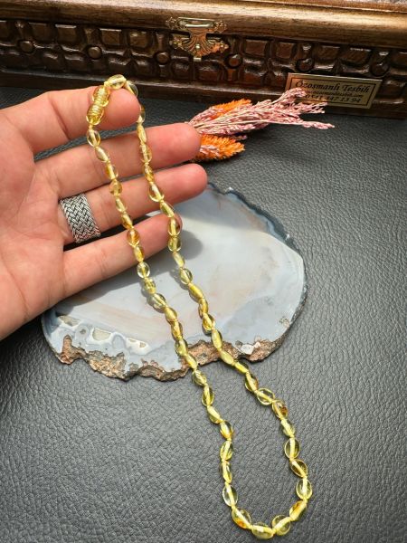 Damla Kehribar Yetişkin Kolye