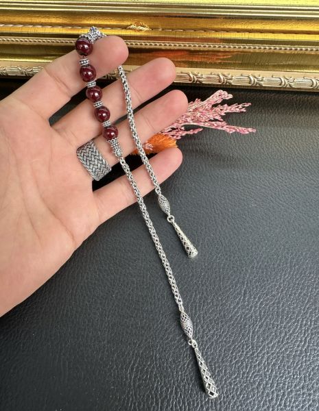 Küre Model Zaza Sıkma Kehribar Tesbih