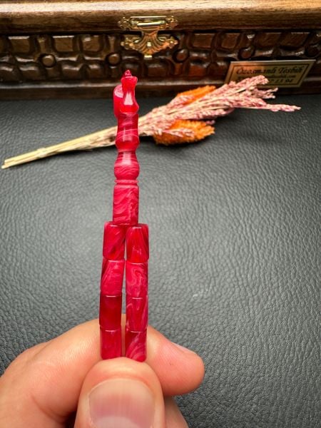 Küçük Boy Kesme  Model  Ateş Kehribar Tesbih