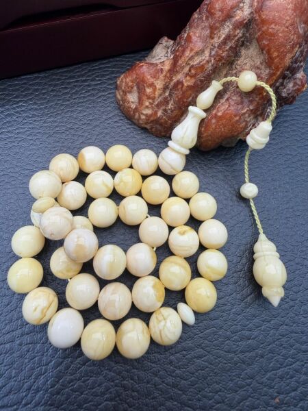 Serdar Aydın Usta Dizayn 37 Habbe Damla Kehribar Tesbih