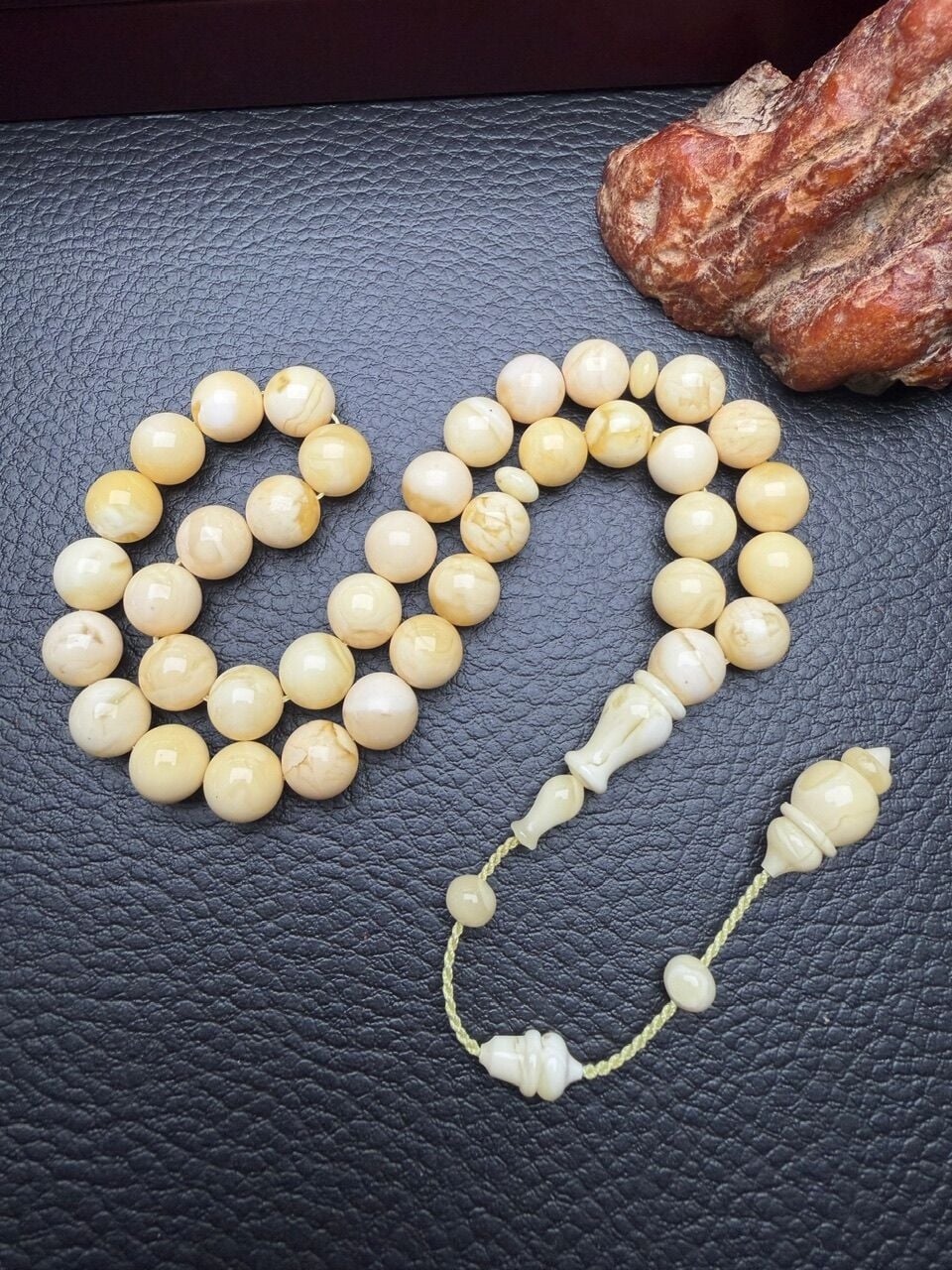 Serdar Aydın Usta Dizayn 37 Habbe Damla Kehribar Tesbih