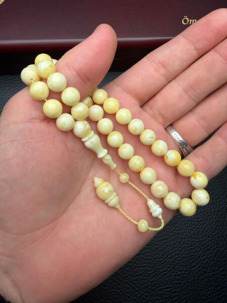 Serdar Aydın Usta Dizayn 37 Habbe Damla Kehribar Tesbih