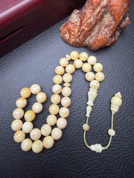 Serdar Aydın Usta Dizayn 37 Habbe Damla Kehribar Tesbih