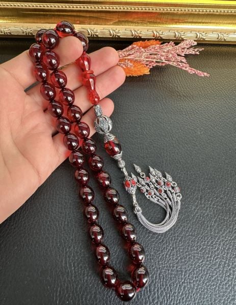 Yumurta Model Osmanlı Benzetme Ateş Kehribar Tesbih