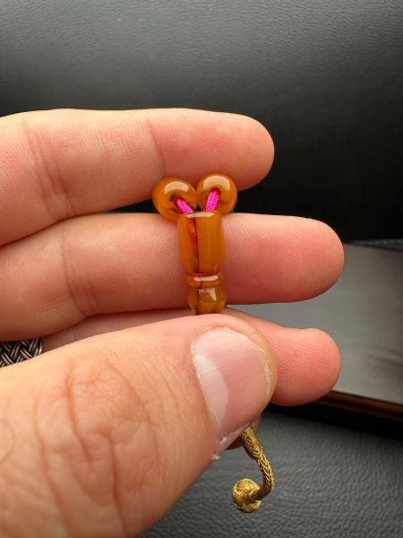 Kapsül Model Tıraşlı Eski Osmanlı Sıkma Kehribar Tesbih