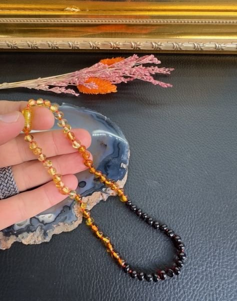 Damla Kehribar Bebek Kolyesi