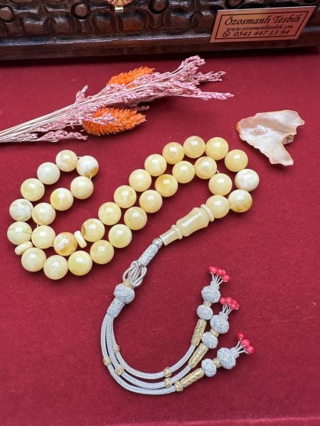 Küre Model Damla Kehribar Tesbih