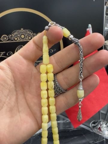 Kapsül Model Baltık Damla Kehribar Tesbih