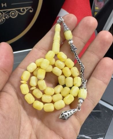 Kapsül Model Baltık Damla Kehribar Tesbih