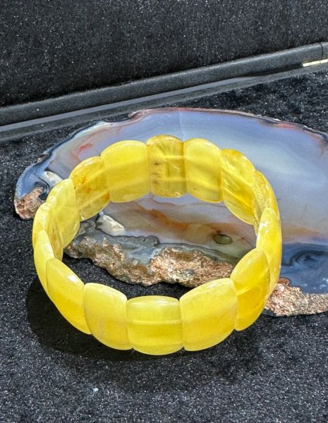 Rolex Model Damla Kehribar Yetişkin Bileklik