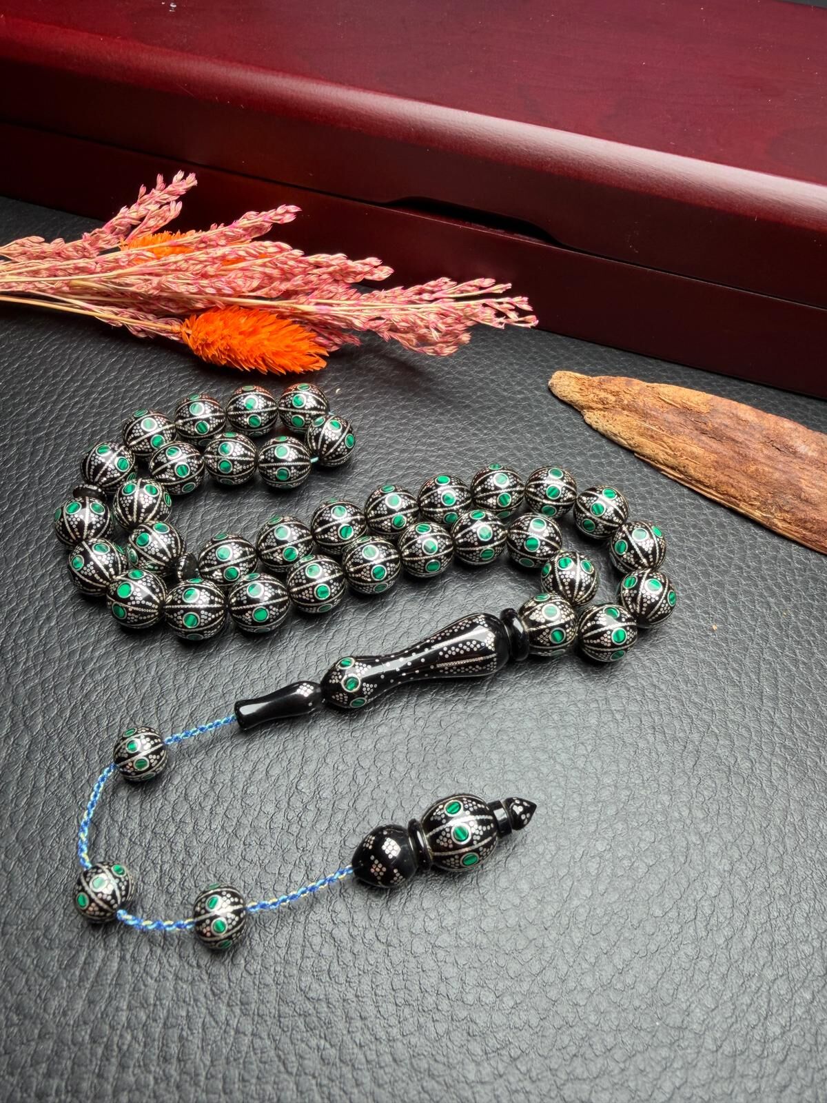 Küre Model  Gümüş İşlemeli Kuka Tesbih