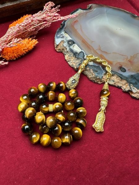 Küre Model KaplanGözü Doğal Taş Tesbih