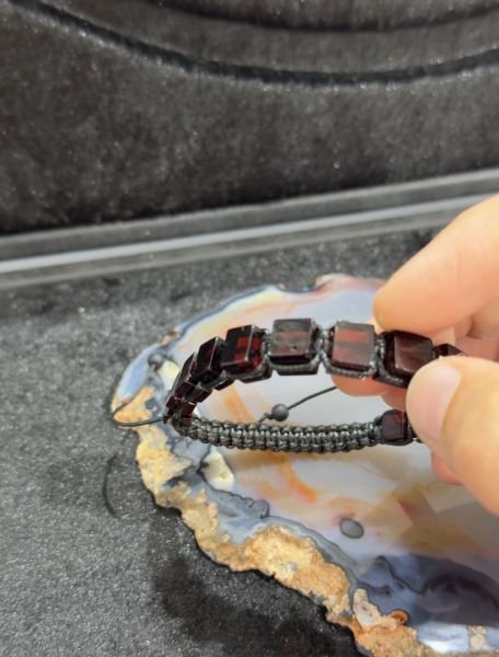 Rolex Küp Model Makrome Örgü Damla Kehribar Yetişkin Bileklik