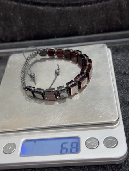 Rolex Küp Model Makrome Örgü Damla Kehribar Yetişkin Bileklik