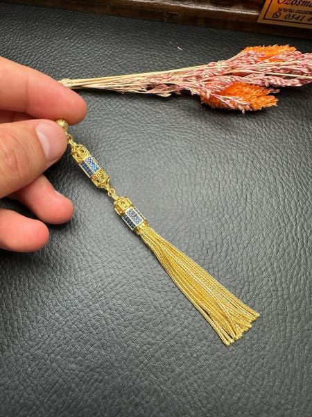 Özel Tasarım Diamond Tasarım Altın Yaldız Kaplama Gümüş Püskül