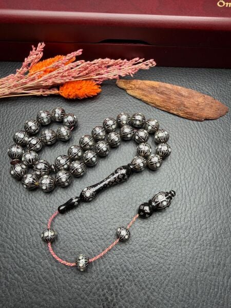 Küre Model  Gümüş İşlemeli Kuka Tesbih