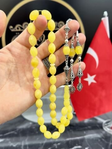 Beyzi Model Baltık Damla Kehribar Tesbih