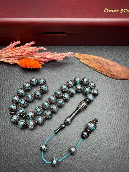 Küre Model  Gümüş İşlemeli Kuka Tesbih