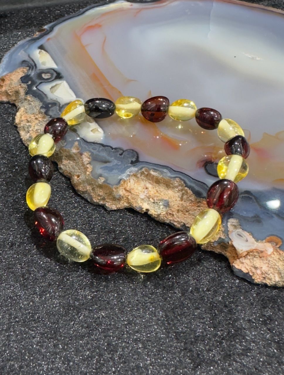 Damla Kehribar Bebek Bilekliği